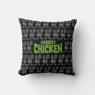 Robot Chicken Silhouette Pattern Cushion