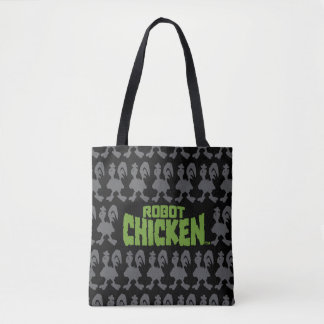Robot Chicken Silhouette Pattern Tote Bag
