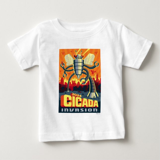 Robot Cicada Baby T-Shirt (Front)
