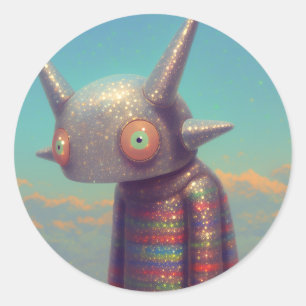 Robot Classic Round Sticker