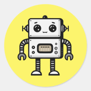 Robot Classic Round Sticker