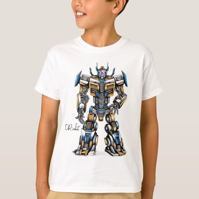  robot  Clothing & Shoes > Kids > Boys > Clothing  T-Shirt (Front)
