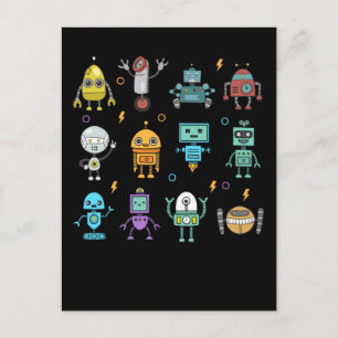 Robot Collection Funny Robotics Postcard