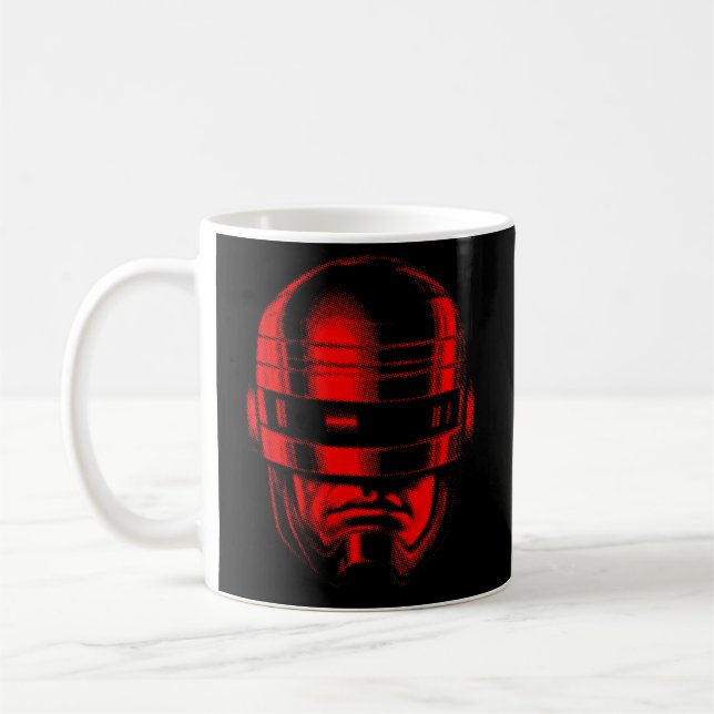 Robot Cop Helmet Coffee Mug (Left)