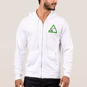 Robot Crossing Warning Sign Hoodie