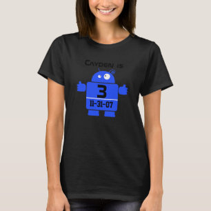 Robot Customisable Birthday T-shirt