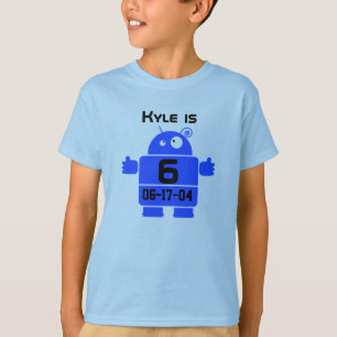 Robot Customisable Birthday T-shirt