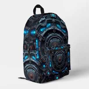 Robot Design Backpack – Trendy Tech Style Bag
