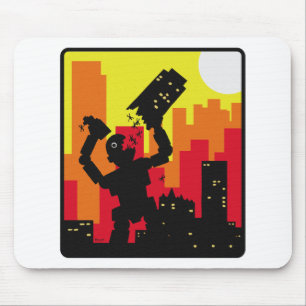 Robot Destroy Mouse Pad