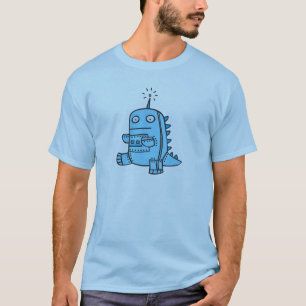 Robot Dino - Blue T-Shirt