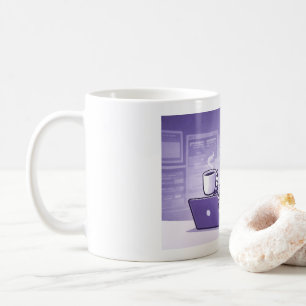 Robot Drinking Coffee, Classic Mug, 11 oz Coffee Mug