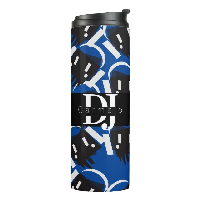 Robot Dripping Music Producer Night Club Thermal Tumbler (Rotated Left)