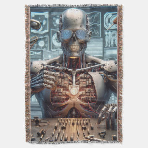 Robot Engineer Throw Blanket