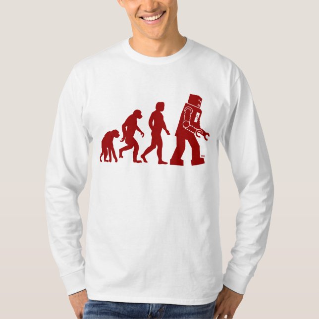 Robot Evolution of man into robot T-Shirt (Front)