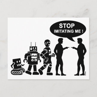 Robot evolution postcard