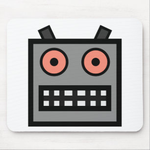 ROBOT FACE MOUSE PAD