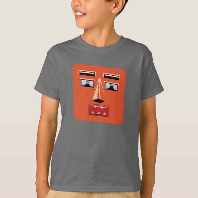 Robot Face V1 Kids T-Shirt (Front)