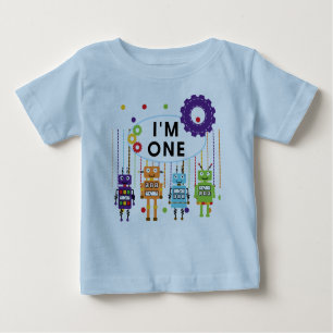 Robot First Birthday Tshirts and Gifts