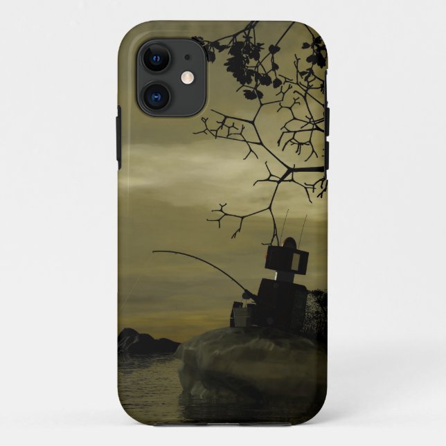 Robot Fishing Case-Mate iPhone Case (Back)