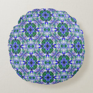 Robot flowers..... round cushion