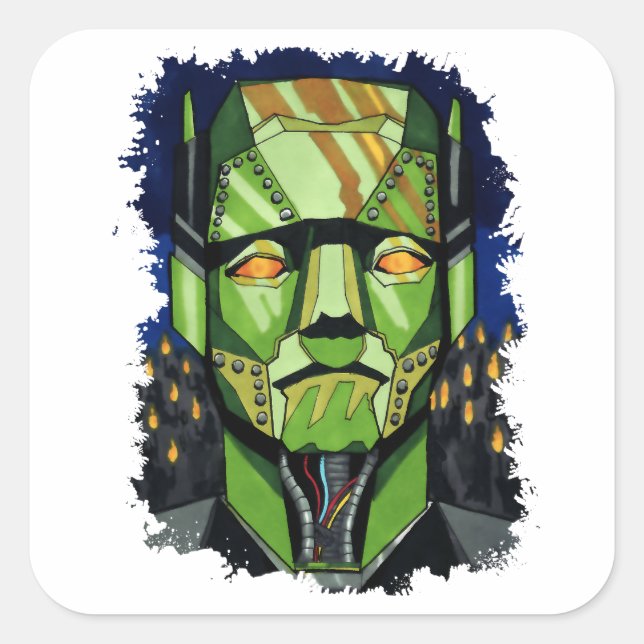 Robot Frankenstein aka Frankenstein's Monster Square Sticker (Front)