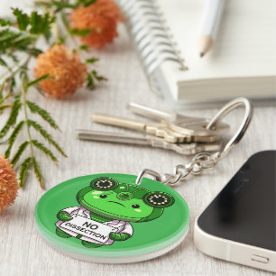 robot frog key ring