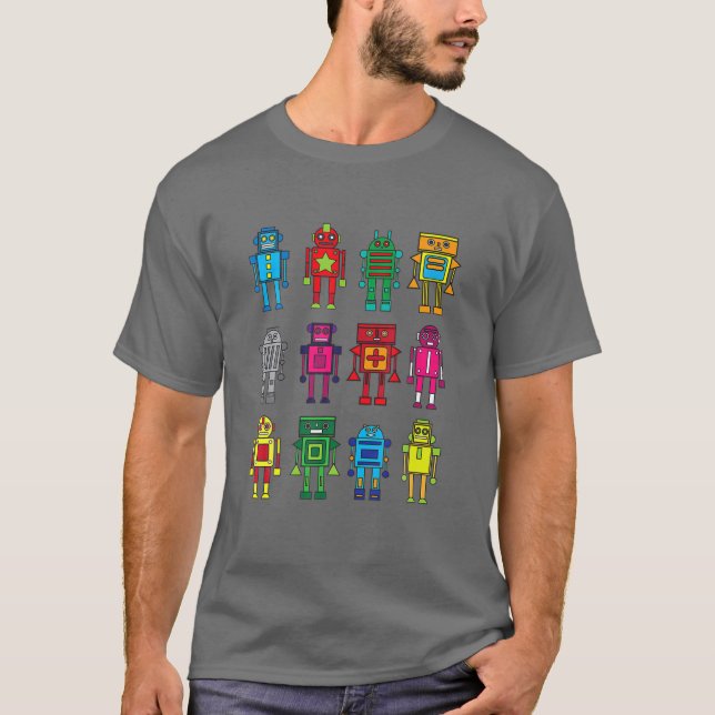 Robot Funny Robot Technology T-Shirt (Front)