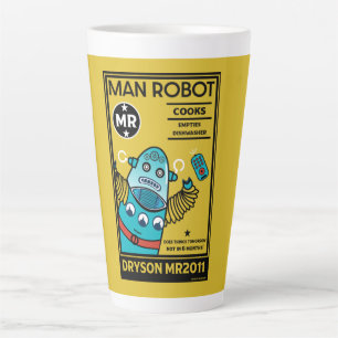 Robot Gifts For Anniversary Men And Women Large Latte Mug