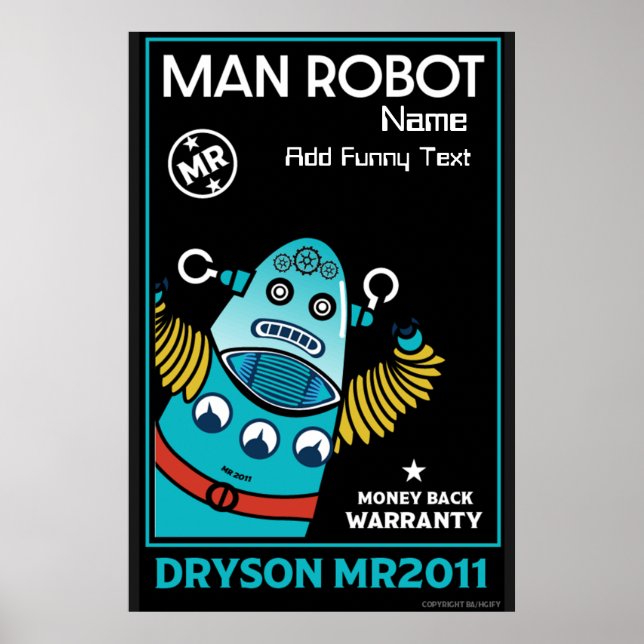Robot Gifts For Anniversary Or Wedding   Poster (Front)