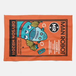 Robot Gifts For Anniversary Or Wedding Tea Towel