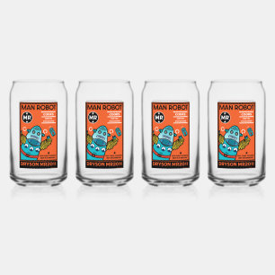 Robot Gifts For Anniversary Or Wedding Two-Tone C Can Glass