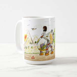 Robot Girl watching Sunrise Coffee Mug