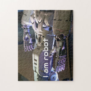 Robot hands jigsaw puzzle