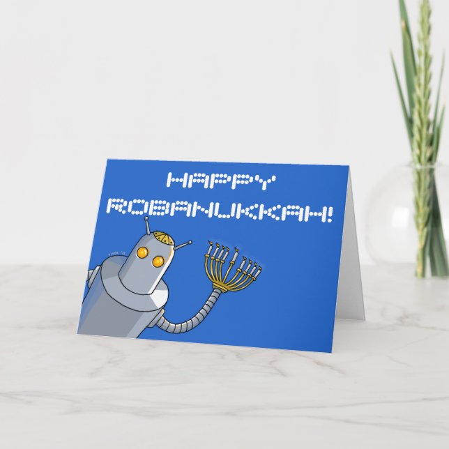 Robot Hanukkah! Holiday Card (Front)