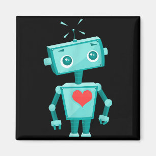 Robot Heart Valentine's Day For Kids Girls  Magnet