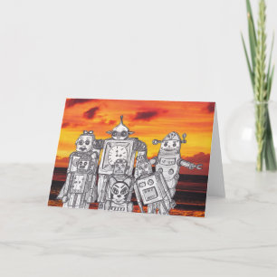Robot Holiday 3 Card