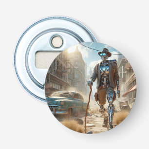 Robot in Ghost Town Bottle Opener