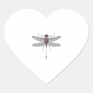 Robot Insect Dragonfly Hifi Speaker System Electro Heart Sticker