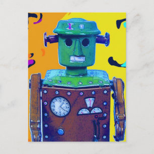robot invasion 1-1 postcard
