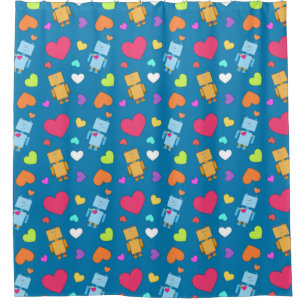 Robot Love Shower Curtain