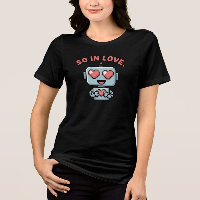 Robot Love T-Shirt, Tri-Blend Shirt (Front)