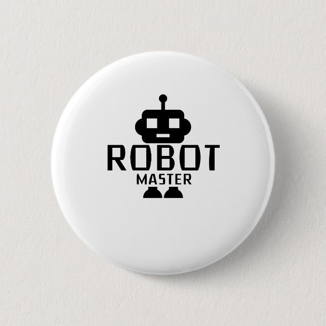 Robot Master  Robotics Engineer Program Streamm 6 Cm Round Badge (Front)
