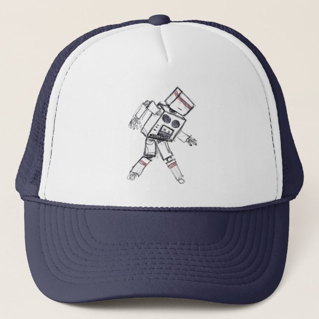 Robot "Mixtape" Trucker Hat (Front)