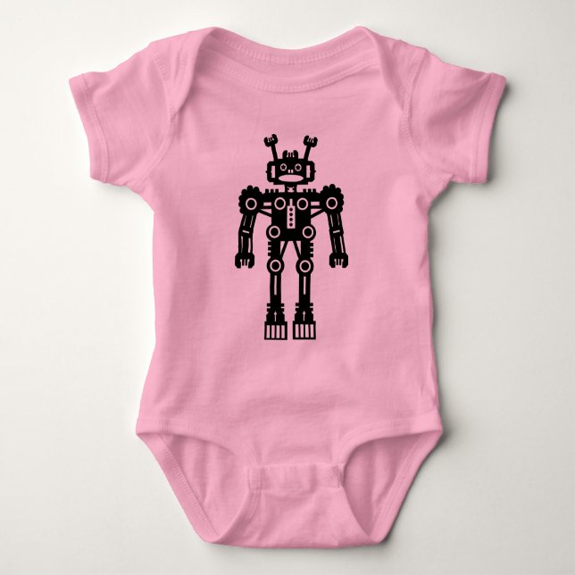 Robot Mk I - Customised Baby Bodysuit (Front)