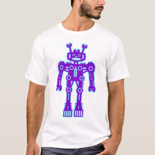 Robot Mk I - (Purple & Lt Blue) - Customised T-Shirt