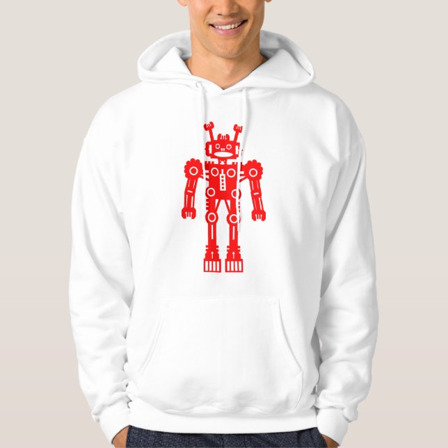 Robot Mk I - (Red) - Customised Hoodie (Front)