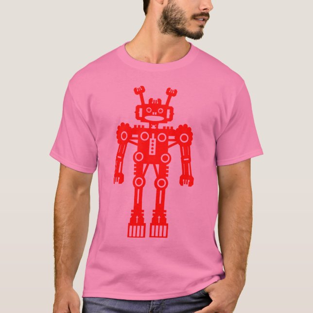 Robot Mk I - (Red) - Customised T-Shirt (Front)