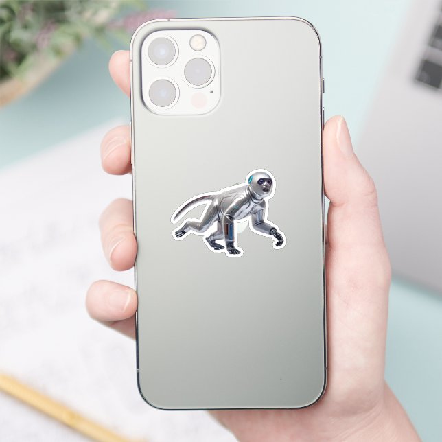 robot monkey sticker (Phone)