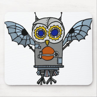 Robot Owl Mouse Pad