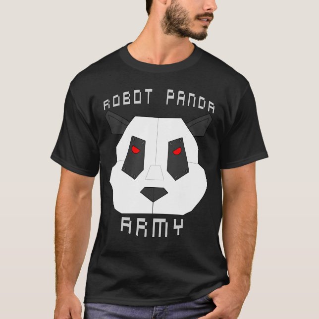 robot panda army T-Shirt (Front)